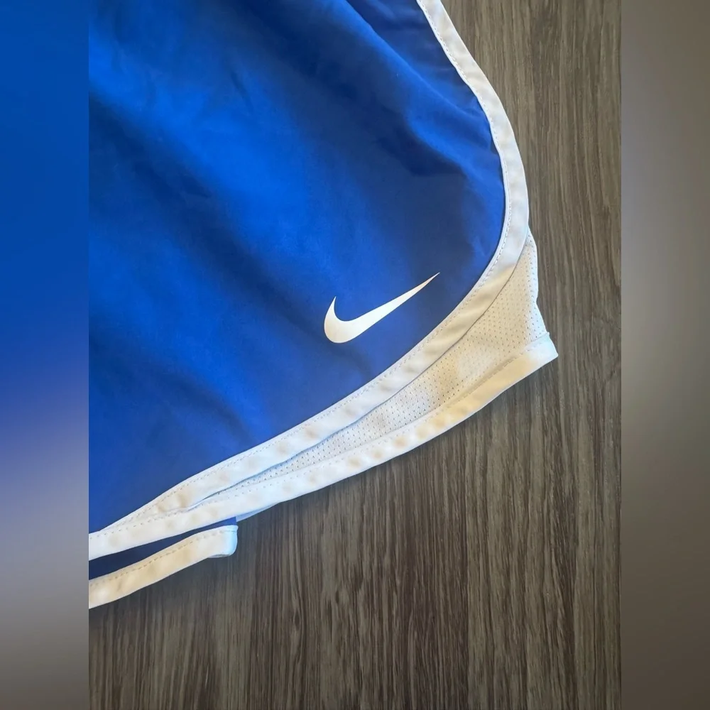 Nike Women's Athletic Shorts in Blue and White